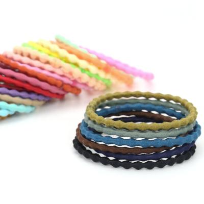 China Cute Fashion Customized Hair Accessories Nylon Solid Color Solid Color Hair Tie Braid Band Fashion Korea Central Statistical Institute Hair Accessories For Women for sale