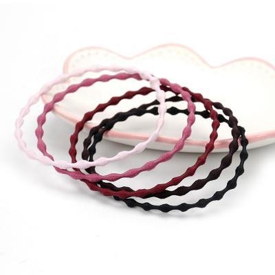 China Korean Fashionable Custom Hair Scrunchies Designer Hair Ties Braided and Handmade Custom INS Elastic Thick Rubber Straps and Wristband for sale