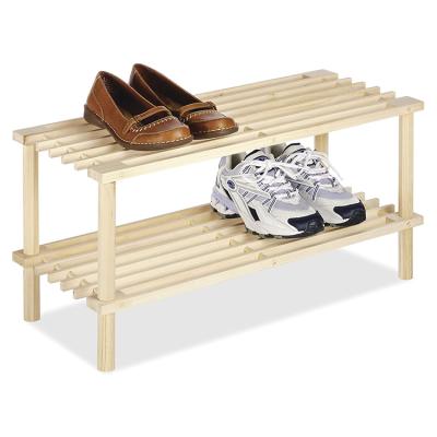 China Save Space Modern Natural Home Decoration Wooden Shoe Rack Design For Living Room for sale