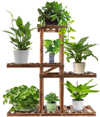 China Plant Stand Eco-friendly Stand Shows Higher-lower Wooden Flower Stand Is Suitable For Living Room Garden Corner Patio Yard Balcony for sale