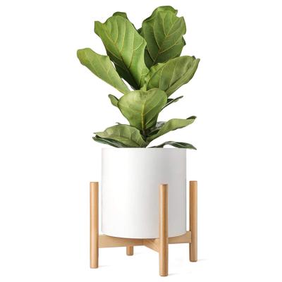 China Modern Custom Natural Wooden Flower Display Plant Rack Pot Holder for sale