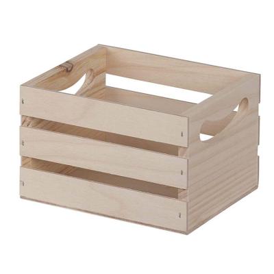 China Eco - Friendly Farmhouse Decorative Storage Wooden Gift Crates Christmas For Storage for sale