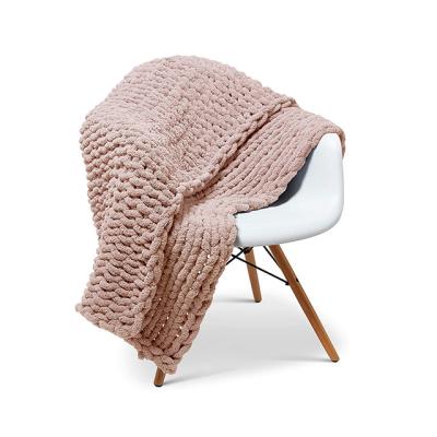 China Plain Chunky Knit Blanket Throw - 50x50