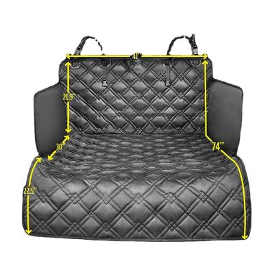 China Business/SUV ​​Luxury Cargo Liner For Dogs, Waterproof Cargo Cover Pet Trunk Mat With Flap Bumper Protector for sale