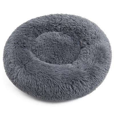 China Soft Travel Cushion Around Donut Nesting Cave Bed Oval Pet Cat Bed for Cats and Small Dogs for sale