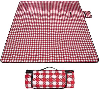 China Fleece Fabric+Sponge+PEVA Warm Picnic Mat Outdoor Extra Large for Beach, Park, Outdoors, Sand Beach Free Blanket for 2-6 for sale