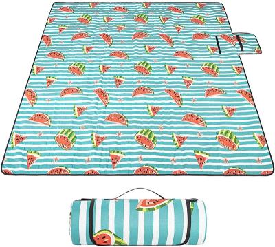 China Hot Selling Picnic Mat Outdoor Extra Large Fleece Fabric+Sponge+PEVA for Beach, Park, Outdoors, Free Sand Beach Blanket for 2-6 for sale