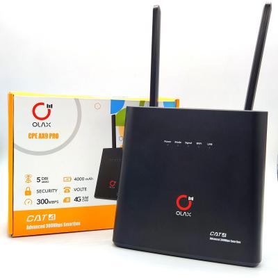 Cina OLAX AX9 PRO 300mbps Wifi Wireless Router 4G 5G Lte CPE Wifi Router Modem With Sim Card Slot in vendita