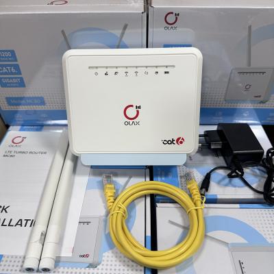 China Portable 4G LTE CPE CAT6 wireless bridge bypass detachable antennas 4G sim WiFi routers for sale