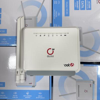 China Hot selling CPE OLAX MC80 5000MAH Batterie 4G LTE WLAN Router 2.4G&5.8G CPE Router Modem 4G WLAN Router zu verkaufen