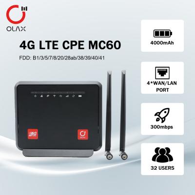 China OLAX MC60 Desbloqueado Hotspot móvil VPN 4G router inalámbrico 4 RJ45 módem wifi B3B5B7B8B20B40 N41 router wifi 4g en venta