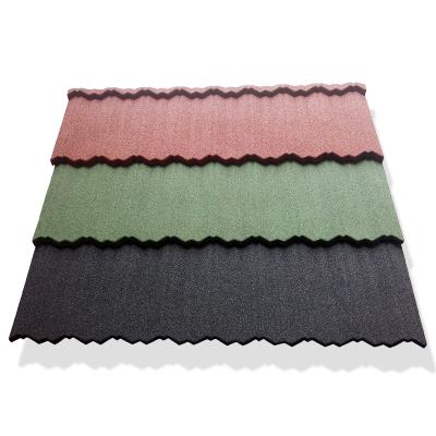 China New Contemporary Designed Cheap Price Metal Coated Metal Roof Tile Classic Stone Tiles Steel Roofing For Modern Buildings for sale