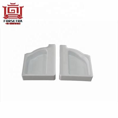 China Rainwater Drainage 5.2 Inch Forsetra PVC Square Rain Gutter Fitting Left To Right Mounts for sale