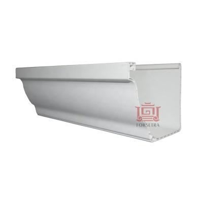 China residential & Factory Wholesale Supply Hangzhou China Commercial PVC Rain Water Gutter PVC Rain Gutter Plastic Roof Construction Size For Export for sale