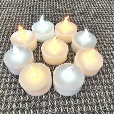 China Brand New Plastic Cold White Flame Battery Operated Flameless Flickering Led Tea Lights Candle for sale