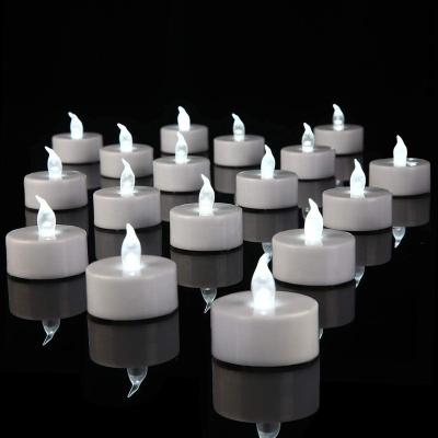 China Wholesale White Battery Operated Flameless Led Candle Flameless Tea Yellow Flickering Lights for sale