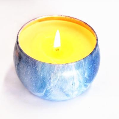 China Religious Activities Scented Around Tin Can Jasmine Candle Luxury Decorative Soy Scented Candle With Good Quality for sale