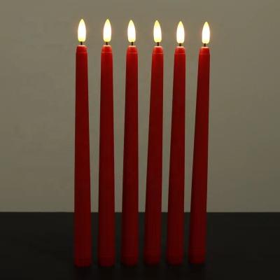 China 11 Inch LED Flickering Light Candles Realistic Plastic Flameless Long Candles Candles Battery Operated With Outdoor for sale