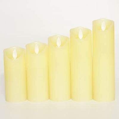 China Home Decoration Ivory Flameless Wax Yoga And Meditation Led Flameless Candle Lights for sale