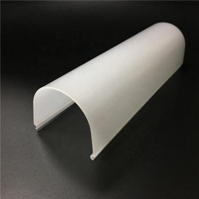 China With stripe lines inside milky acrylic extrusion profile for fluorescent lampshade for sale