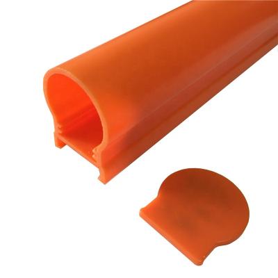 China Weather Resistant Orange Extrusion Acrylic Housing Profile for sale