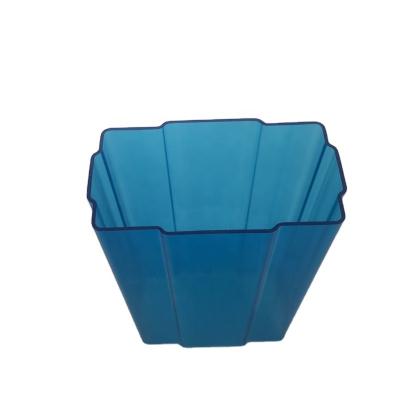 China Durable Semi Blue Rigid PVC Square Tube Profile for sale