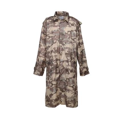 China 100% LONG Shelter Camouflage Waterproof Outdoor Waterproof Coat Military Army Coat Rain Wear Reusable Cloth Rainsuit for sale