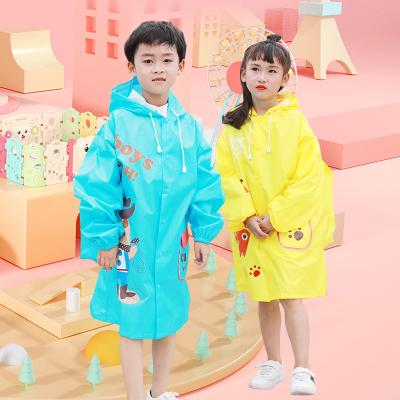 China Portable Cute Hot Selling Backpack Spare Part Cardboard Printed Child Raincoat Poncho For School Hiking for sale