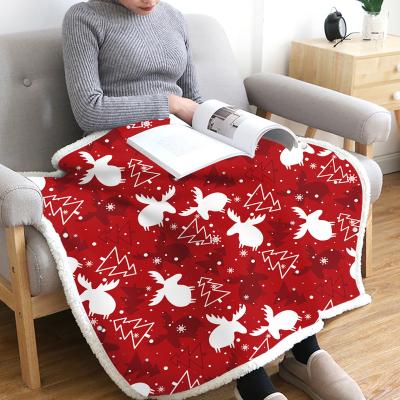 China Wearable Lamb Velvet Double Coat NAP Blanket Unisex Creative Gifts For Christmas Gift For Adults And Kids Alike for sale