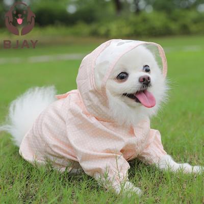 China Viable Hot Selling Dog Raincoat Poncho Raincoat Dog Rain Coat With Hood Lightweight Packable for sale