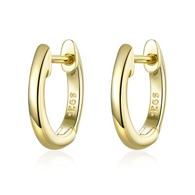 China Solid Silver Hoop Earrings Jewelry 14k Gold Filled Earrings Ladies Hypoallergenic Sterling Silver Earrings for sale