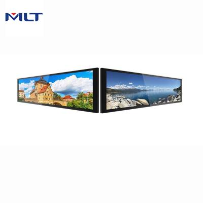 China Indoor MLT Android 58.4 Inch Strip Stretched Type Ultra Wide Bar LCD Wall Display Advertising Screen Digital Signage Shelf for sale