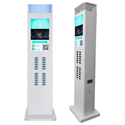 China Indoor Advertising Shared Power Bank Charging Station With WIFI And Touch Screen for sale