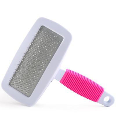 China 2019 Sustainable New Mold Slicker Pet Grooming Brush High Quality Self Cleaning Effectively Reduces Shedding for sale