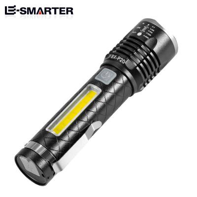 China Zoomable Led Light Promotional Cheap Charging Instant Light Torch Mini Led Waterproof Flashlight Pocket EDC Usb Torch Zoomable for sale