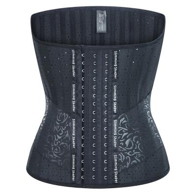 China XiHeLe Best Quality Antibacterial Gym Exercise 25 Steel Bones Plus Size Latex Waist Trainer Corset For Women for sale