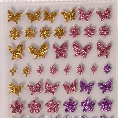 China Decorative Sticker Costom Shape Temporary Glitter Stickers for sale