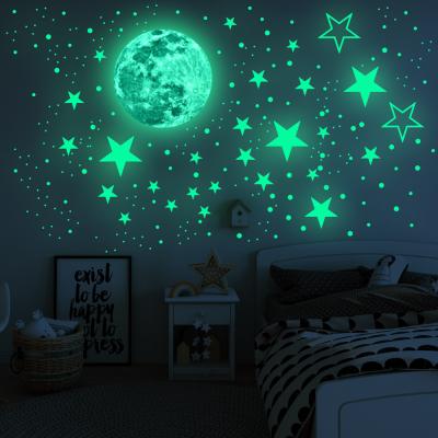 China Waterproof+Eco-friendly Custom Decorative Wall Sticker Flat or 3D Glow in the Dark Stars, Glow in the Dark Sticker Wall Sticker for sale