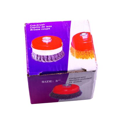 China Brass wire steel wire cup polishing brush, metal wire cup brush for deburring for sale