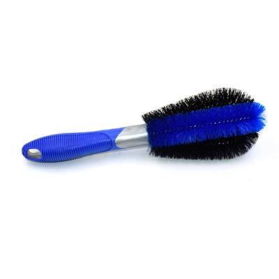 China Car Wheel Motorcycle Wash Sweep Nylon Short Handle Car Wheel Detailing Rim Wash Brush Cleaning Vehicle Tire Washing Brush for sale