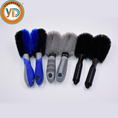 China Durable Car Detailing Plastic Alloy Wheel Cleaning Brush for sale