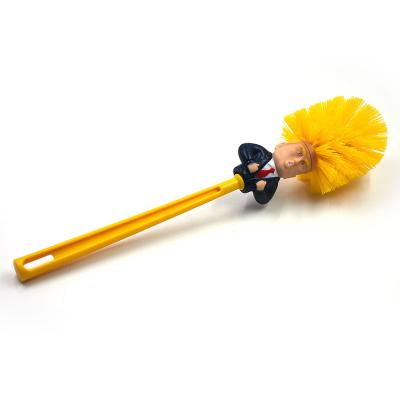 China Viable Funny Gift Toilet Bowl Brush Gag Gift Doll For Bathroom Deep Cleaning for sale