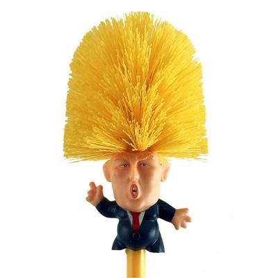 China Donald Trump Toilet Brush Cleaner Viable Scrubber Trump Toilet Bowl Brush Gag Gift Funny Doll For Bathroom Deep Cleaning for sale