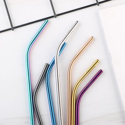 China Sustainable Customized Logo Reusable Stainless Steel Drinking Straws For Hotel for sale