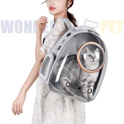 China Sustainable Wonderfulpet Pet Dog Capsule Backpack Portable Outdoor Cat Dog Carrier Bag Travel Suitcase for Pet Travel Transparent Case for sale