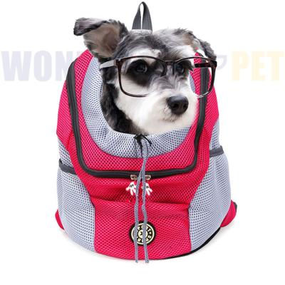 China Sustainable Wonderfulpet Double Shoulder Portable Travel Backpack Outdoor Pet Dog Carrier Bag Pet Dog Breathe Freely Pet Supplies for sale