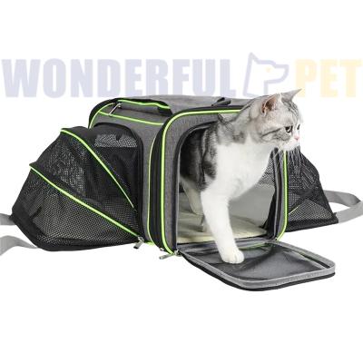 China Sustainable Wonderfulpet Outdoor Travel Pet Carrier Bag Breathable Transportation Large Space Dog Cat Animal Multifunction Portable Carriers for sale