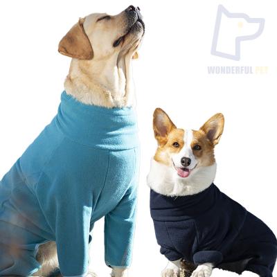 China Sustainable Wonderfulpet Custom Polar Fleece Pet Clothes Winter Windproof Wool Lined Dog Apparel Vest Cold Weather Jacket Dog Four Legs Coat for sale