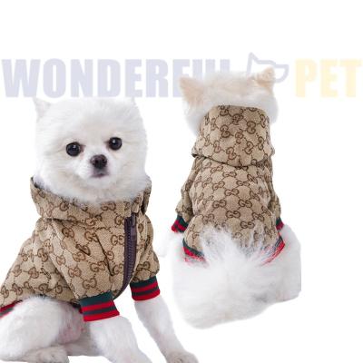 China Stocked WonderfulPet Wholesale Luxury Pet Clothes Fashion Popular Dog Clothes Winter Pet Jacket For Puppy Teddy Hoodie Cat Dog Coat for sale