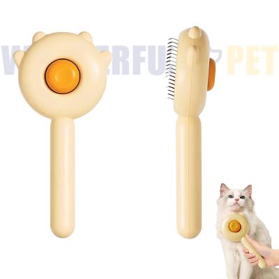 China Sustainable Wonderfulpet Hot Sale Dog Cat Soft Deshedding Brush Pet Hair Comb Pet Grooming Brush Pet Hair Removal Brush for sale